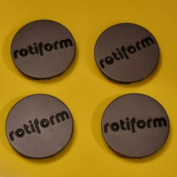 Rotiform BUC Center Hub Cap Set Cast Monoblock Anthractite Black 1003-40MVBL - Picture 2 of 7